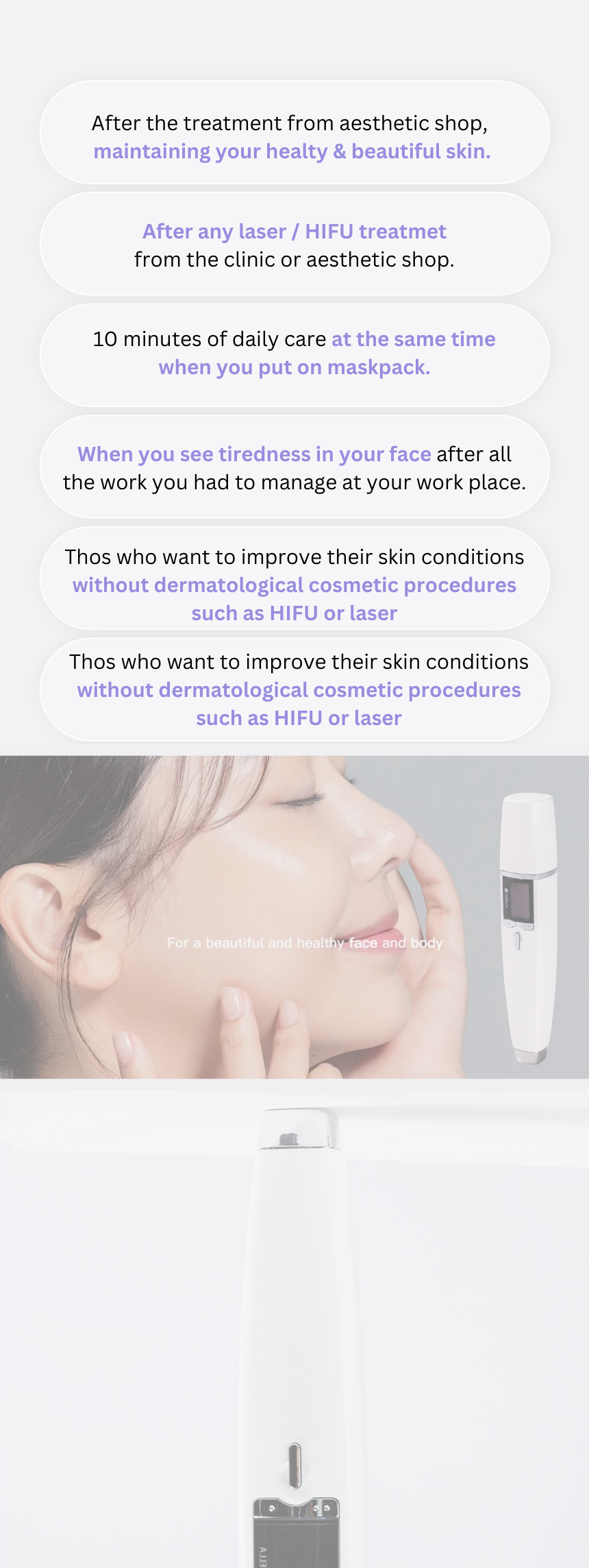 EstellaMAX Lumi White [for Body & Face] Ultrasonic Skincare Portable Device