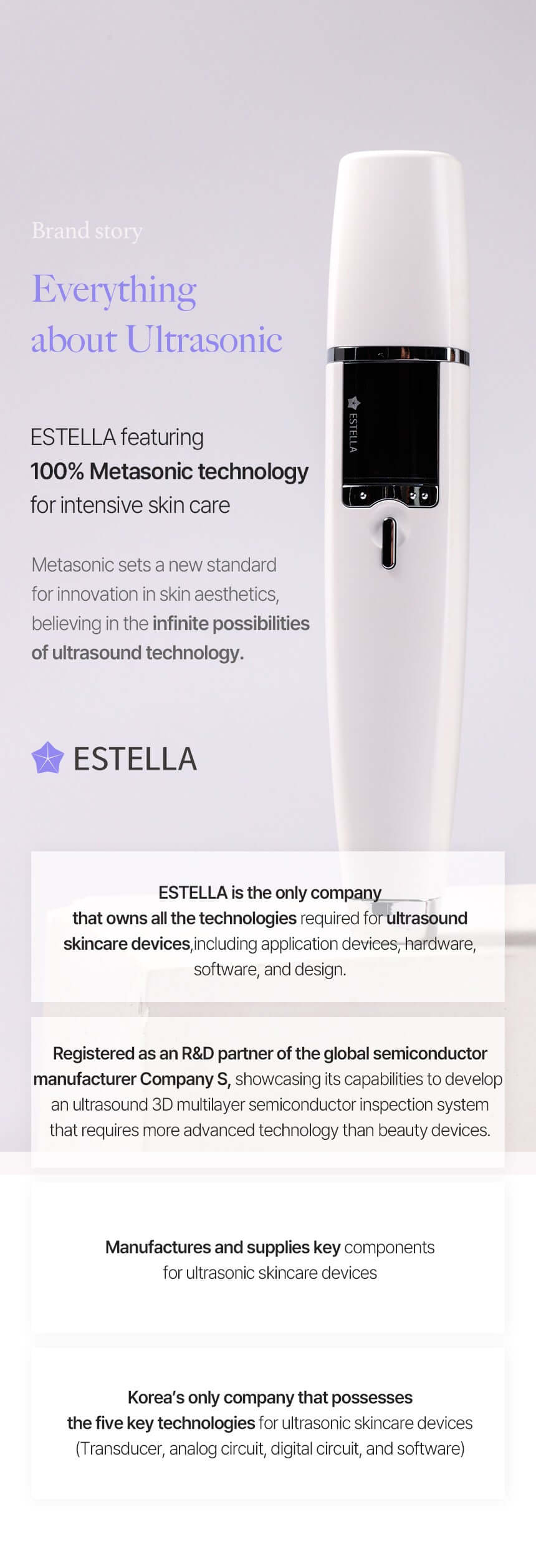EstellaMOM [Postpartum maternity] ultrasonic skincare device for body and face - Korean Ultrasound Beauty Devices | Estella OfficialPortable