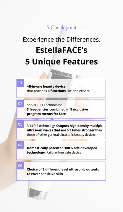 EstellaFACE [Face] [Lumi White] Ultrasonic Skincare Portable Device